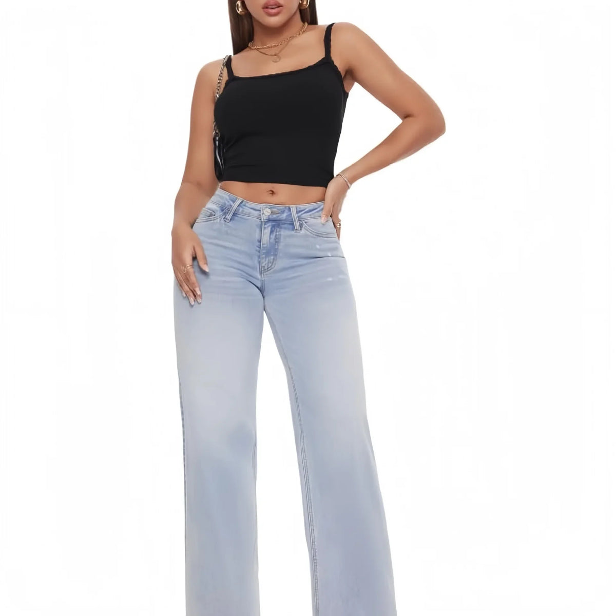 Loose Elastic Jeans
