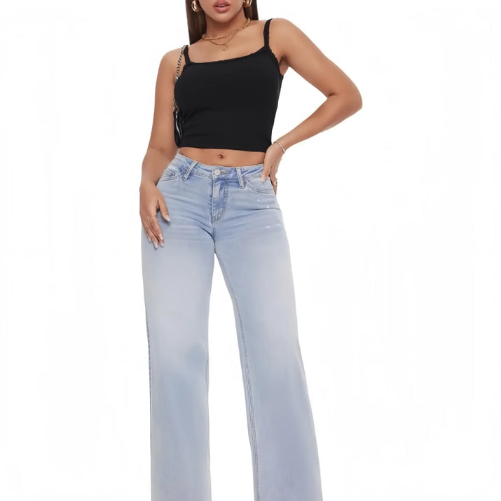 Loose Elastic Jeans
