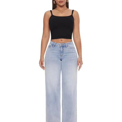 Loose Elastic Jeans