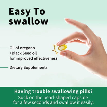 Oil of Oregano 300 Softgels 6000Mg per Serving with Black Seed Oil - Natural Antioxidants for Fitness Nutritional Support